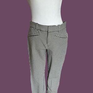 GAP Black & White Straight Leg Houndstooth Pants